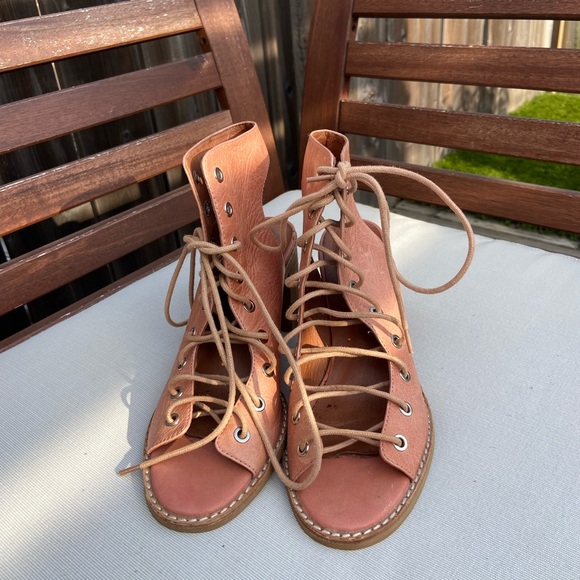 Jeffrey Campbell X Free people lace up sandal - Picture 2 of 3